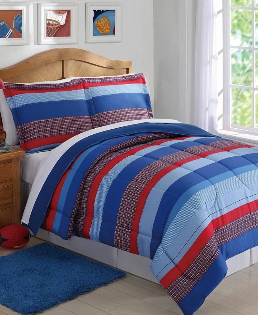 * My World Sebastian Reversible 2-Pc. Stripe Twin Comforter Set Multi Comforter Sets