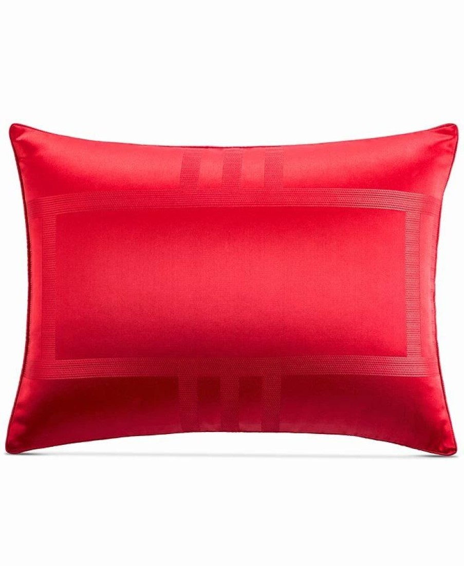 * Hotel Collection Structure Sham, King, Created For Macy'S Red Designer Bedding