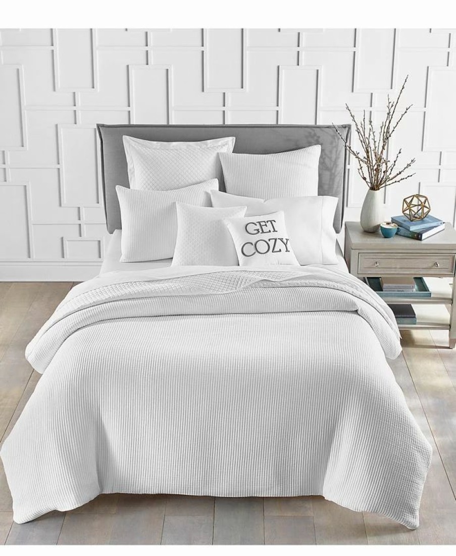 * Charter Club Matelasse Ribbed 2-Pc. Comforter Set, Twin, Created For Macy'S White Comforter Sets