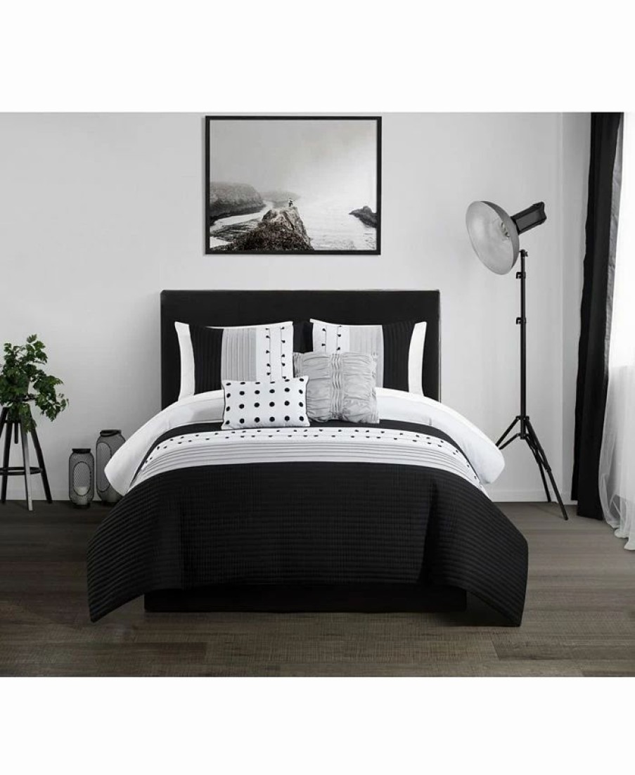 * Chic Home Lainy 9 Piece King Comforter Set Black Comforter Sets