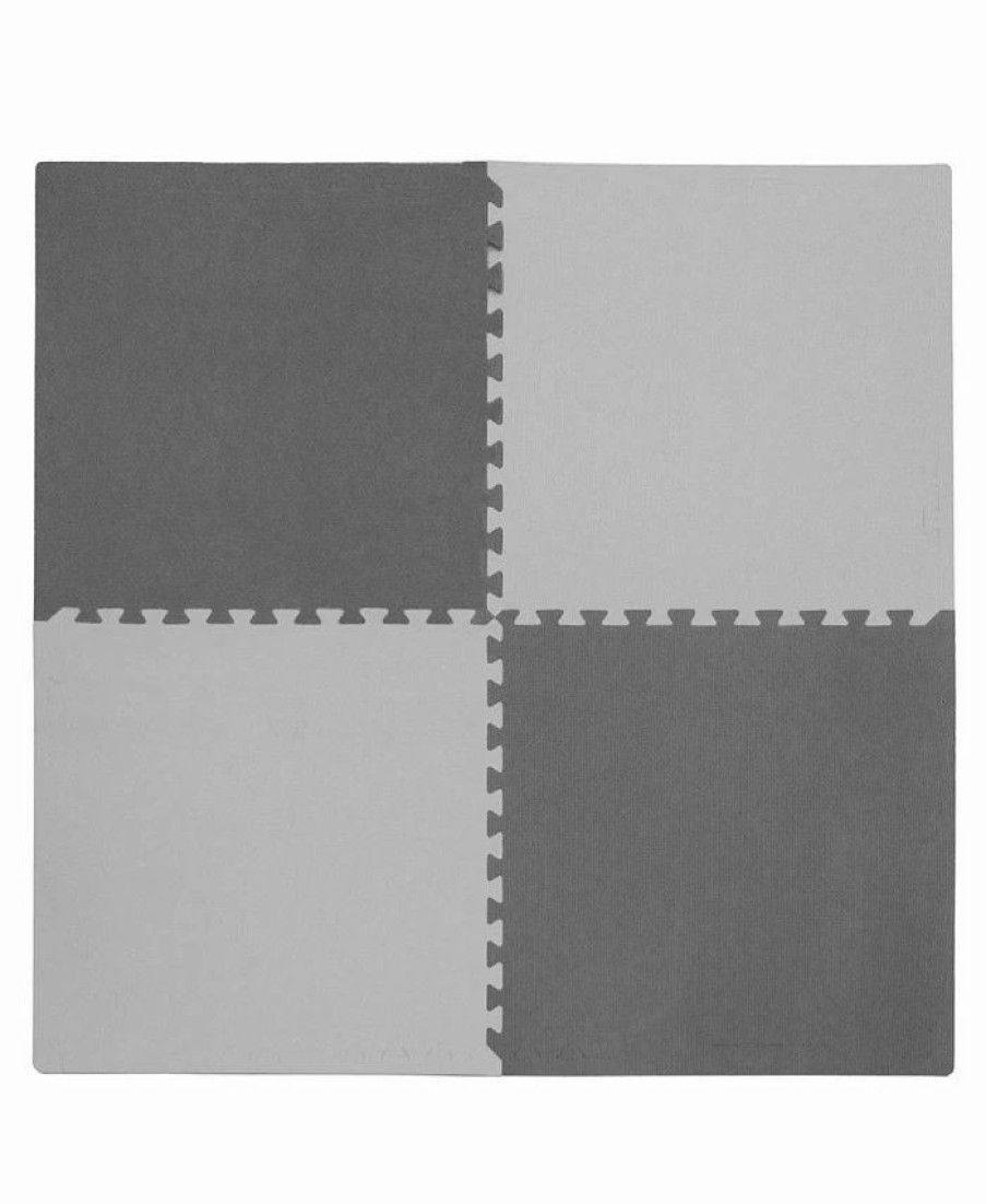 * Tadpoles 4 Piece Xl Foam Play Mat Set Grey Designer Bedding