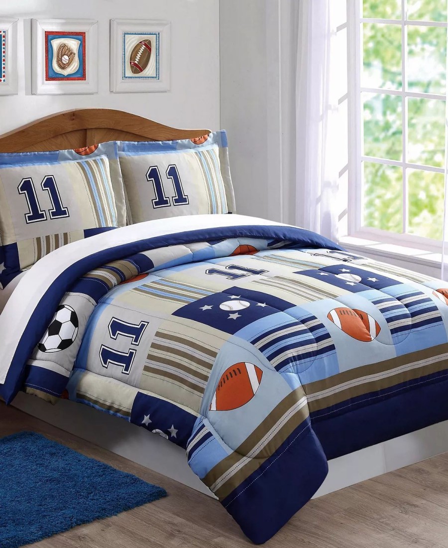 * My World Denim And Khaki Sports Twin Comforter Set Multiple Comforter Sets