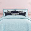 * Kate Spade New York New Bloom Queen Comforter Set, 3 Piece Blue Comforters: Fashion