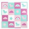 * Tadpoles 16 Piece Foam Play Mat Set, Unicorn And Rainbows Pink Designer Bedding