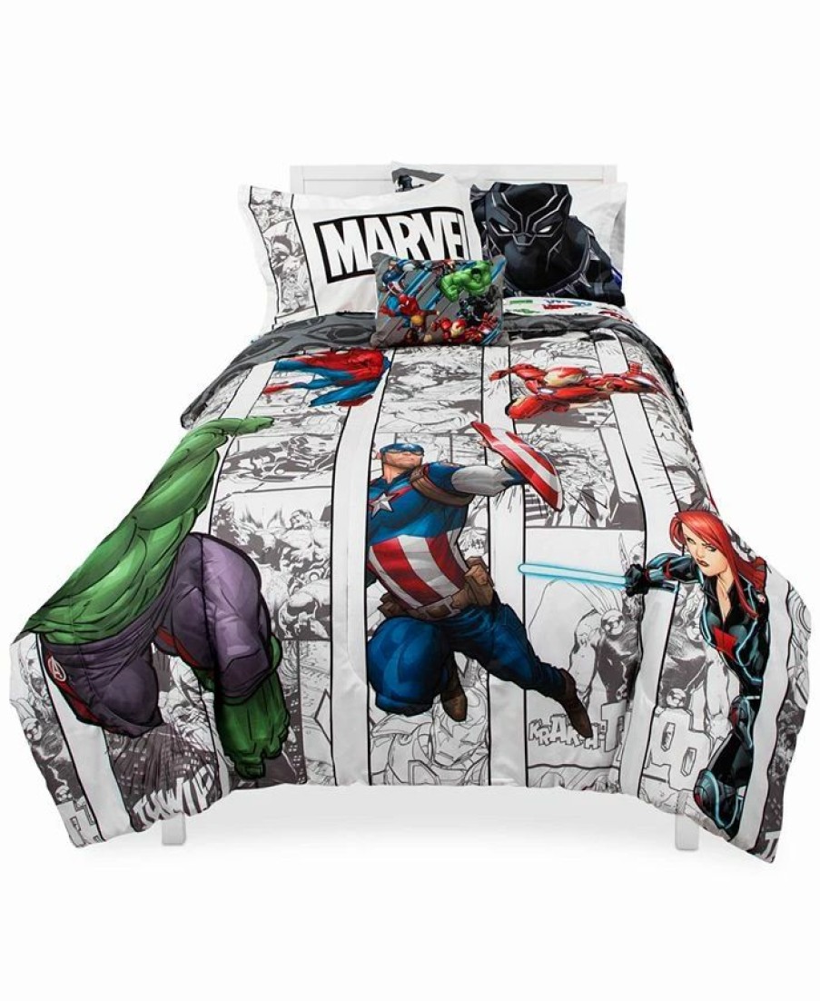 * Disney Avengers Comic Punch 6-Pc. Twin Comforter Set Multi Comforter Sets