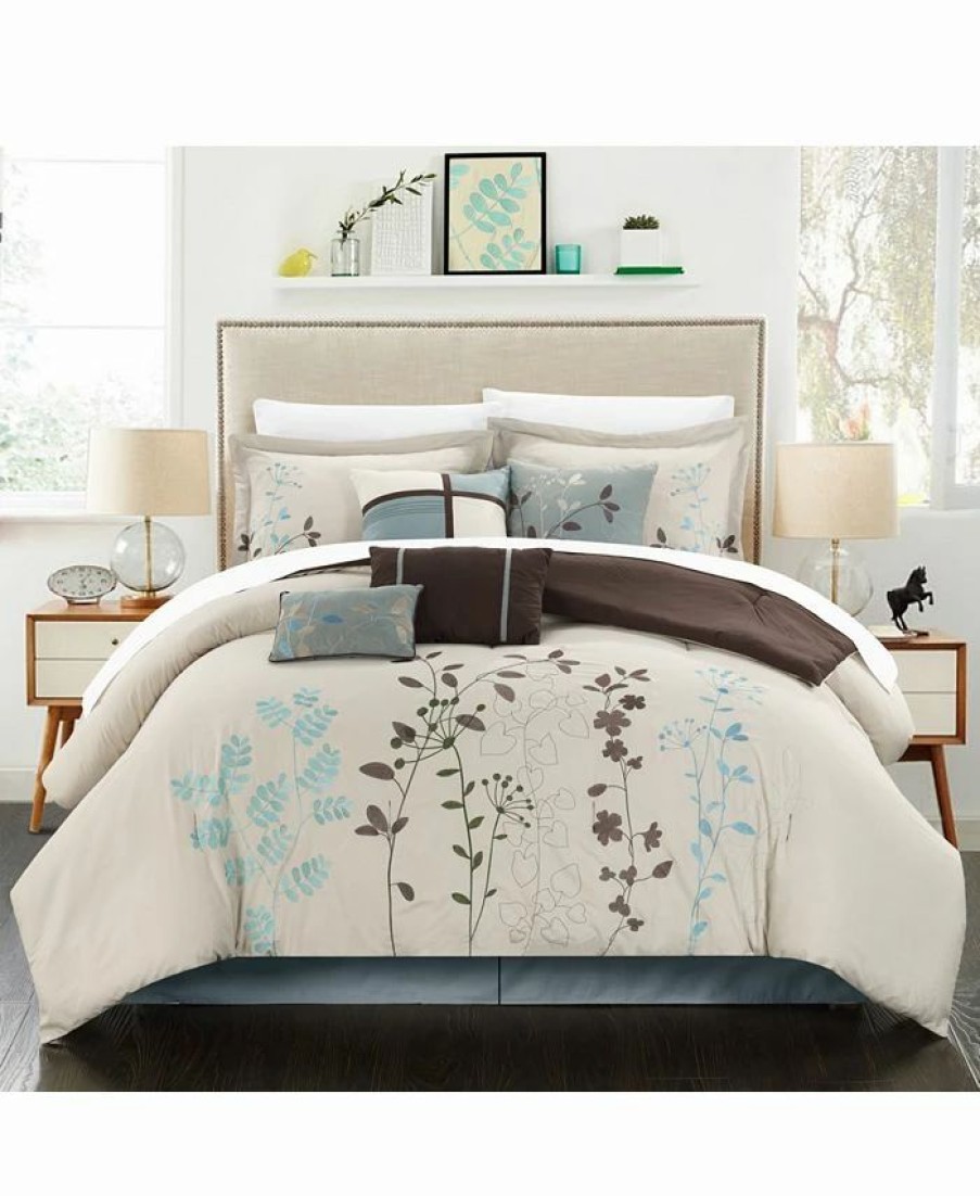 * Chic Home Bliss Garden 12-Pc Queen Comforter Set Comforter Sets