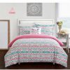 * Chic Home Malina 4 Pc Full Duvet Cover Set Aqua Duvet Covers & Sets