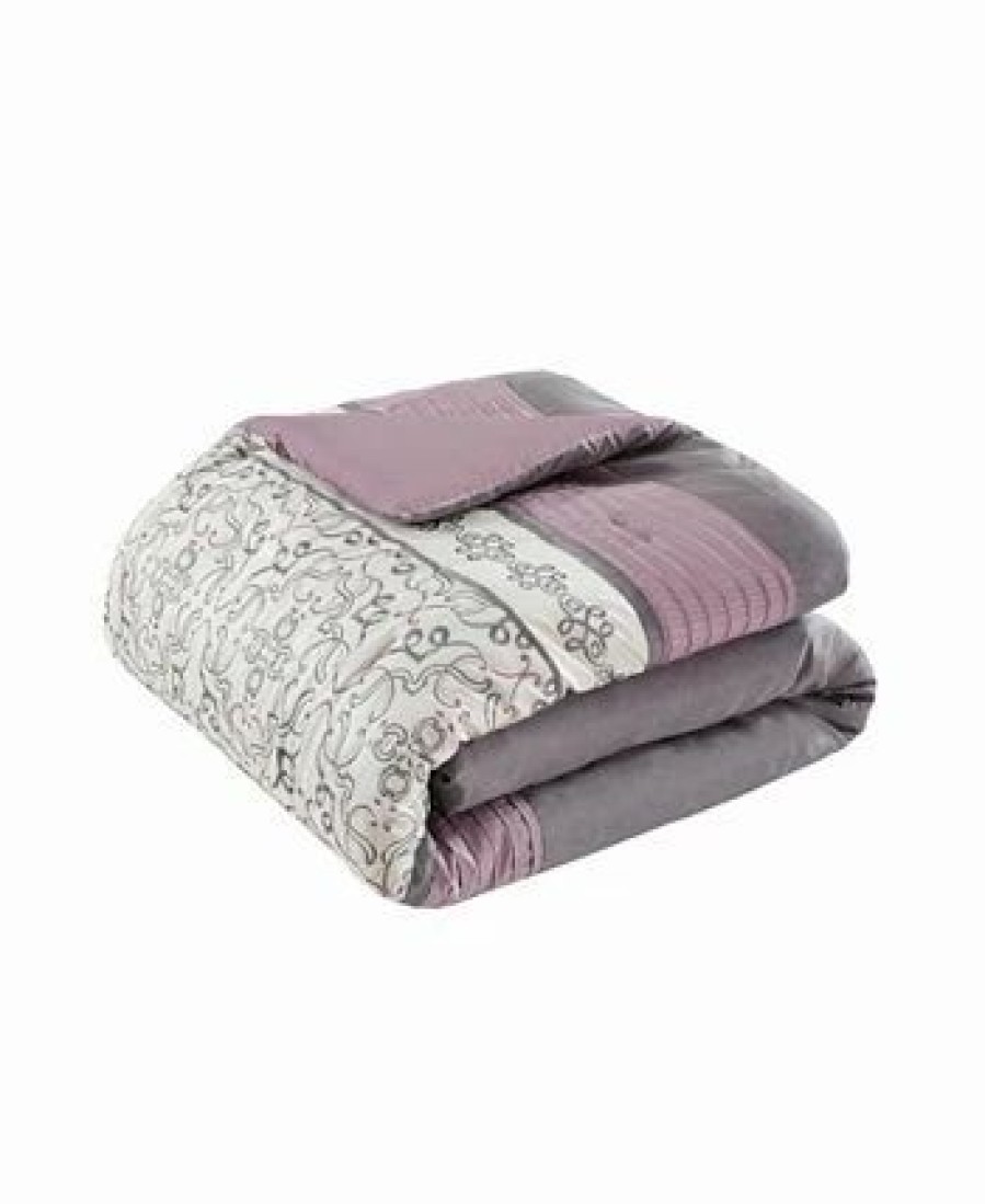 * Madison Park Essentials Closeout! Jelena 24-Pc. Room-In-A-Bag, King Purple Comforter Sets