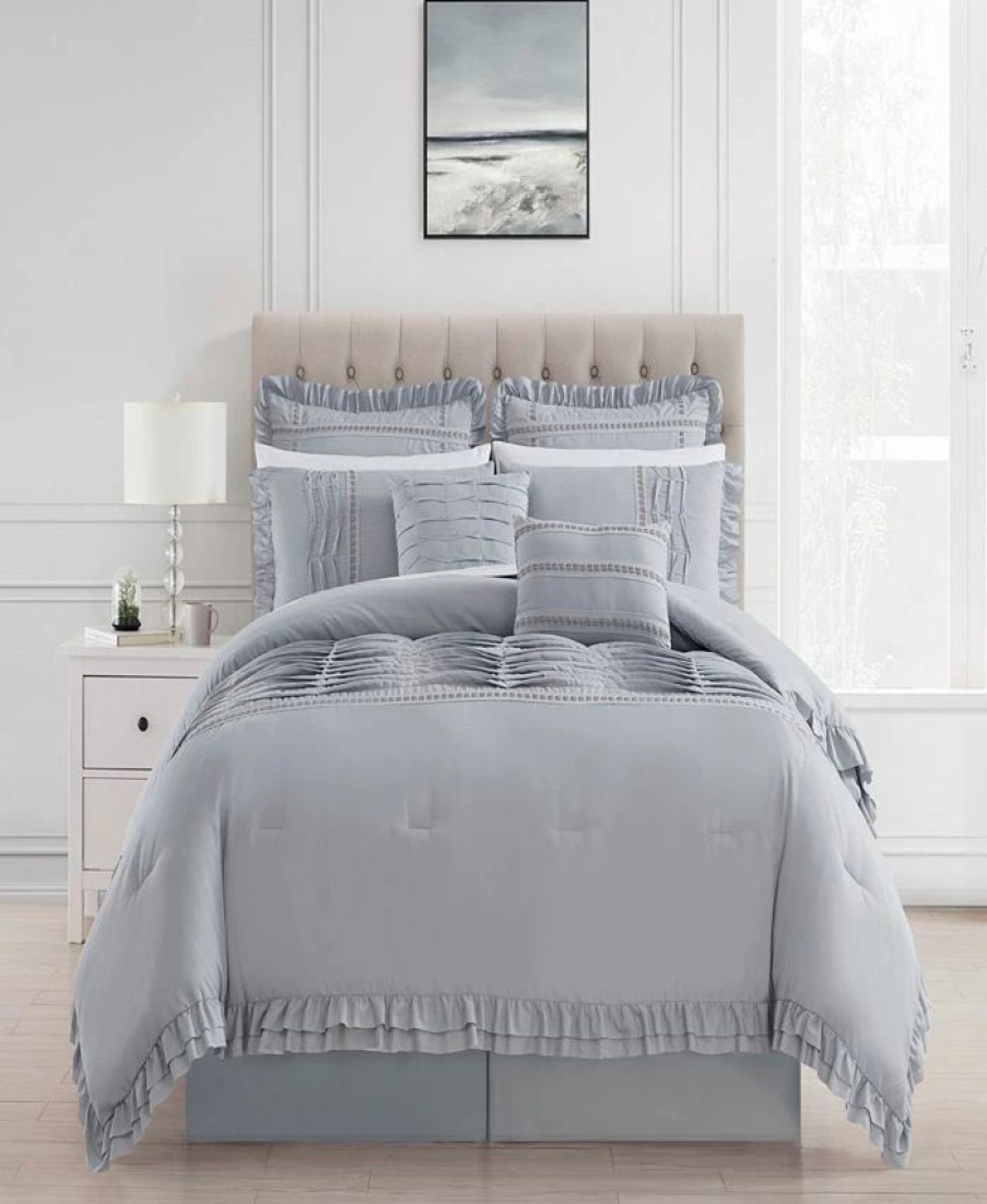 * Chic Home Yvette 12 Piece King Comforter Set Gray Comforter Sets