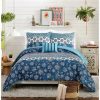 * Jessica Simpson Ydette 4 Piece Full/Queen Comforter Set Blue Comforter Sets