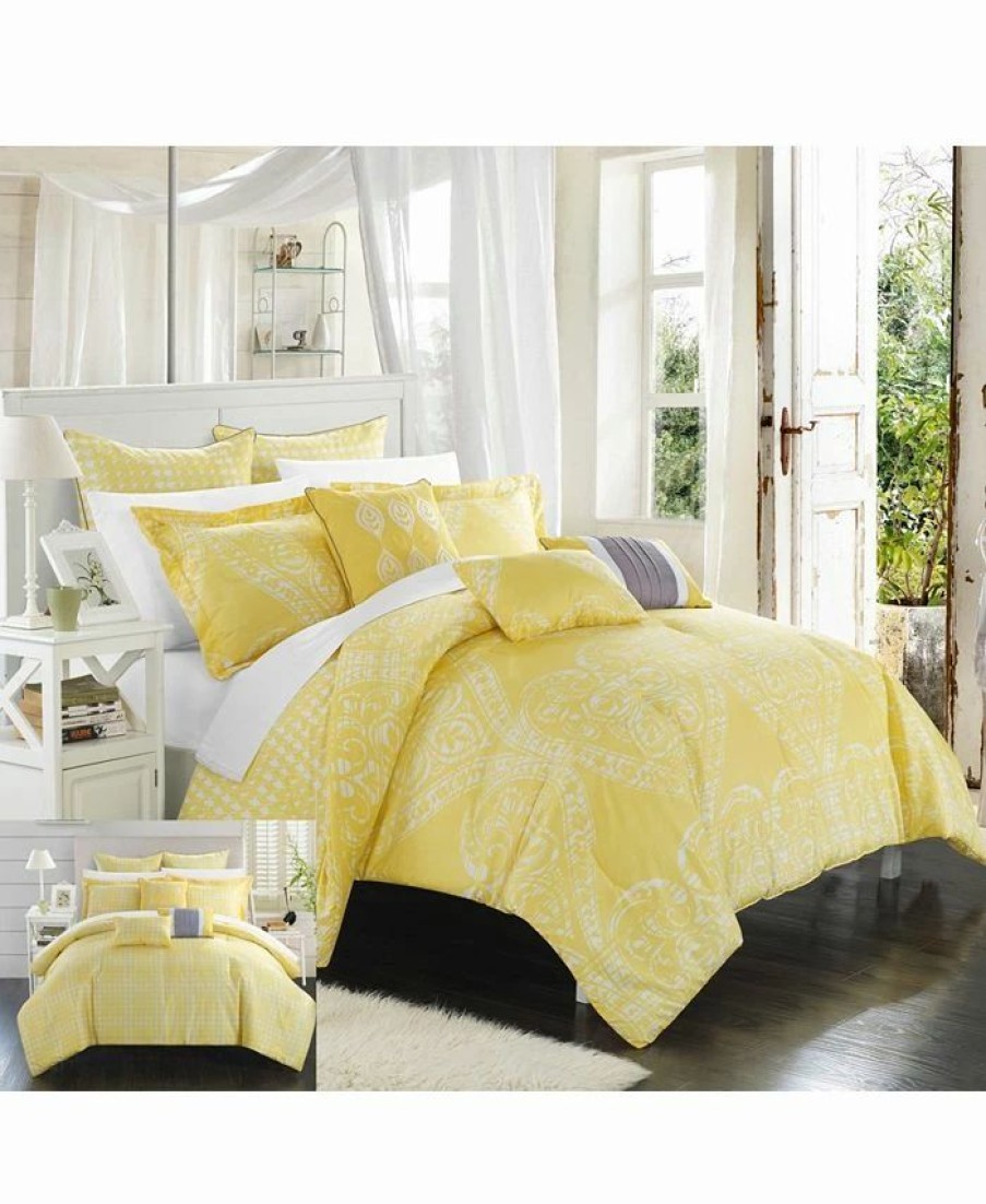 * Chic Home Sicily 8-Pc. Comforter Sets Yellow Comforter Sets