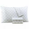 * Charter Club Printed Window Pane 550 Thread Count Cotton Sheet Sets, Created For Macy'S Blue Sheets & Pillowcases