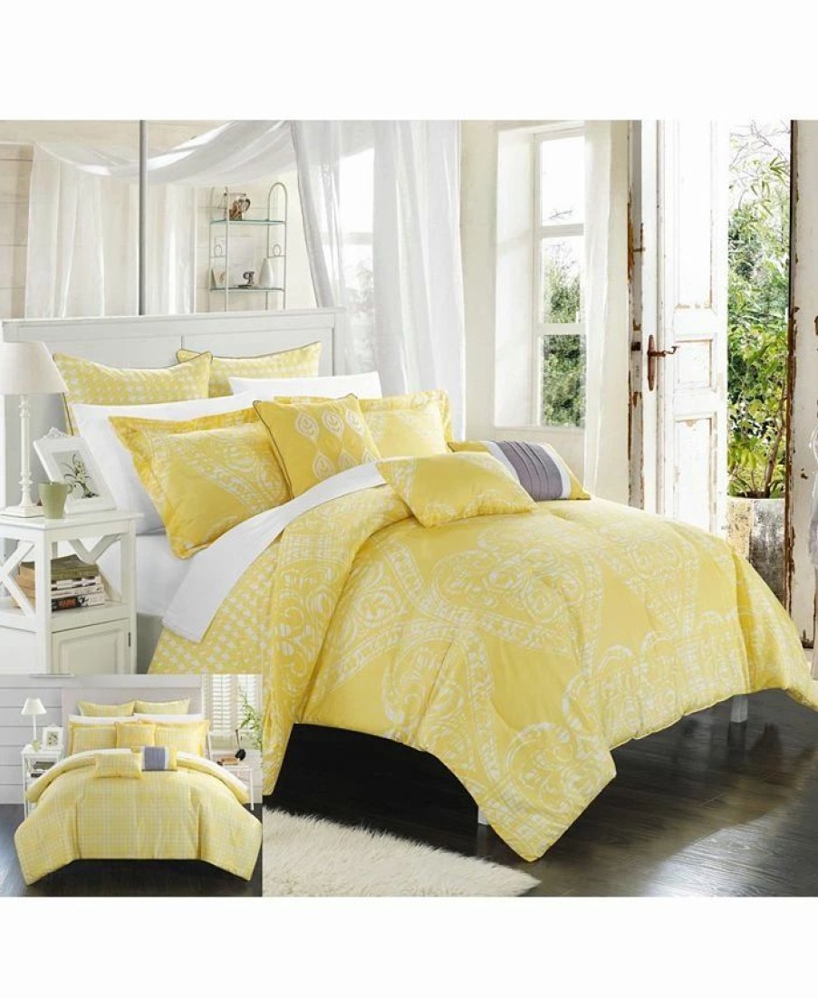 * Chic Home Sicily 6-Pc Twin Comforter Set Yellow Comforter Sets