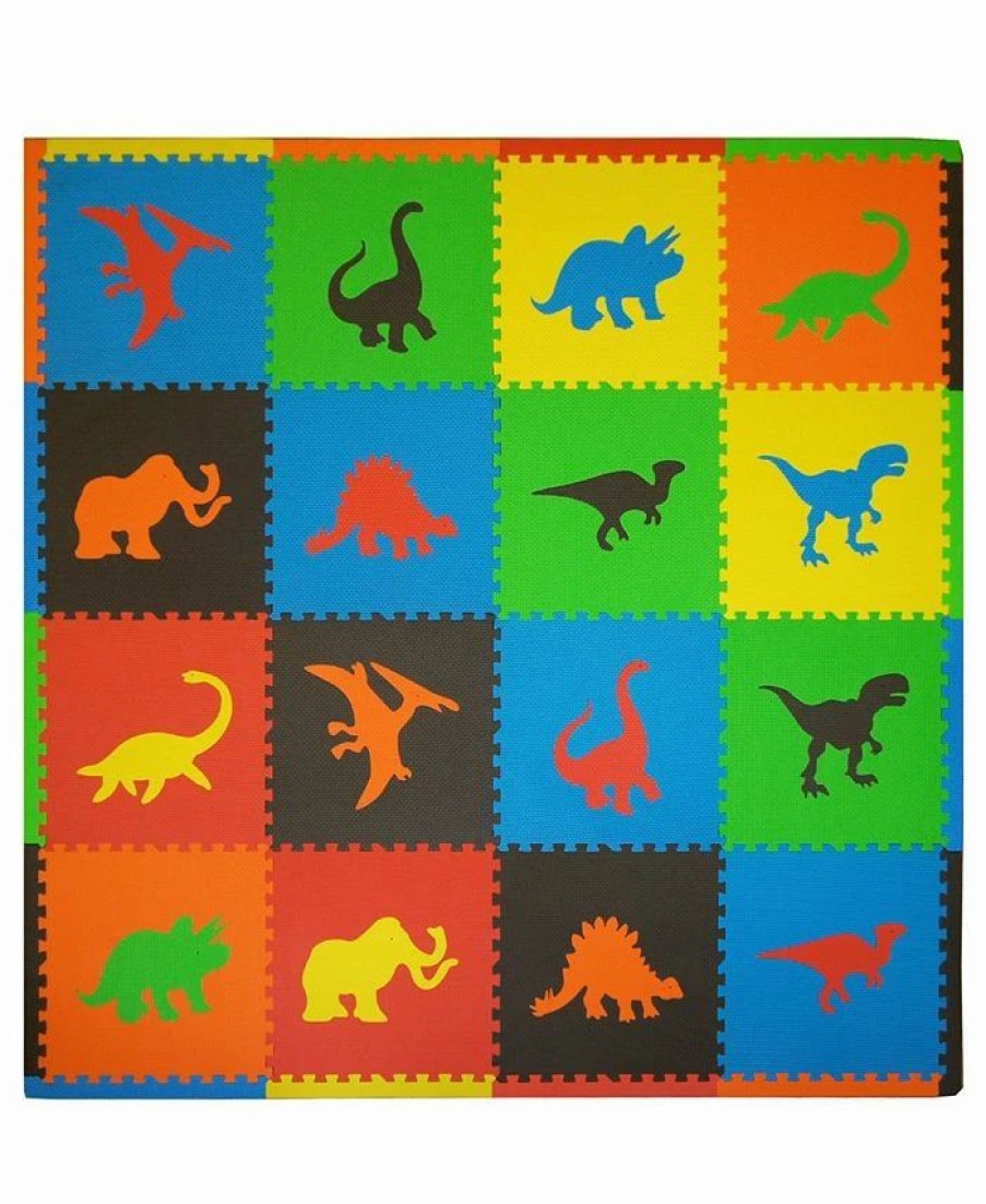 * Tadpoles 16 Piece Foam Play Mat Set, Dinosaurs Assorted P Designer Bedding