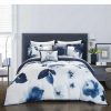 * Chic Home Brookfield Garden 5 Piece Comforter Set Blue Comforters: Fashion