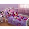 * Disney Minnie Mouse Fluttery Friends 4 Piece Toddler Bed Set Purple Comforter Sets