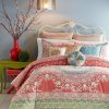 * Jessica Simpson Amrita Medallion 3-Pc Comforter Set, King Coral Designer Bedding