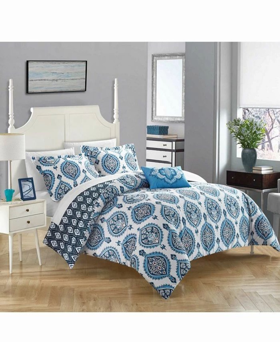 * Chic Home Dar 4 Pc Queen Duvet Cover Set Blue Duvet Covers & Sets