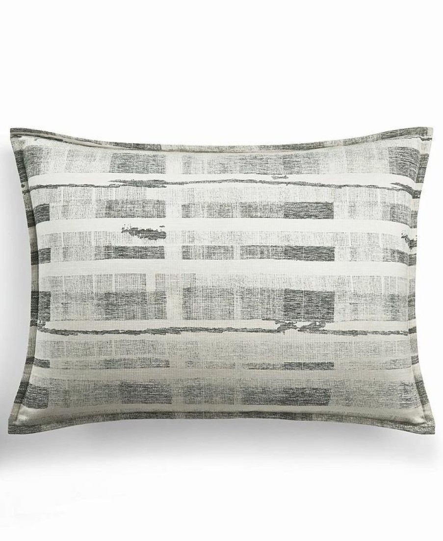 * Hotel Collection Broken Stripe Sham, Standard, Created For Macy'S Granite Designer Bedding