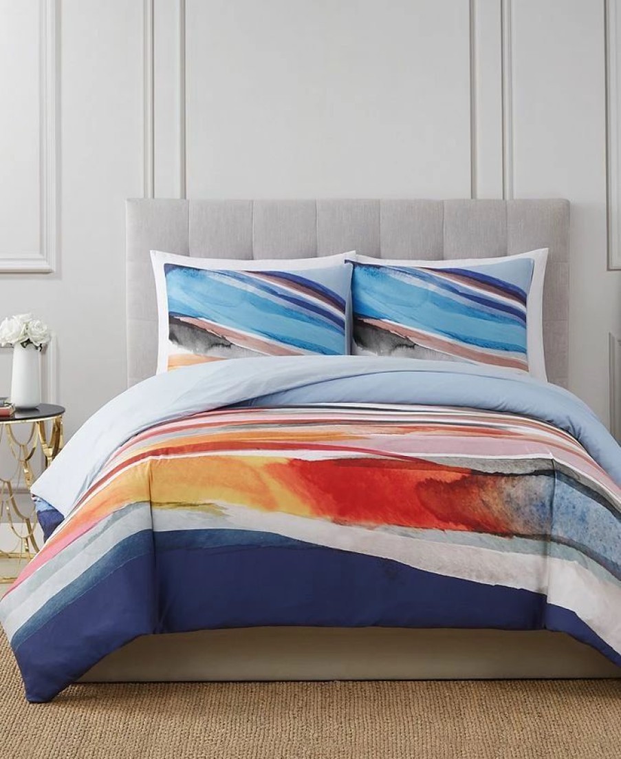 * Vince Camuto Home Allaire Comforter Sets Blue Designer Bedding