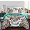 * Chic Home Raypur 8-Pc Queen Comforter Set Aqua Comforter Sets