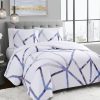 * Vince Camuto Home Obelis Metallic 3 Piece Comforter Set, Full/Queen Blue Comforter Sets