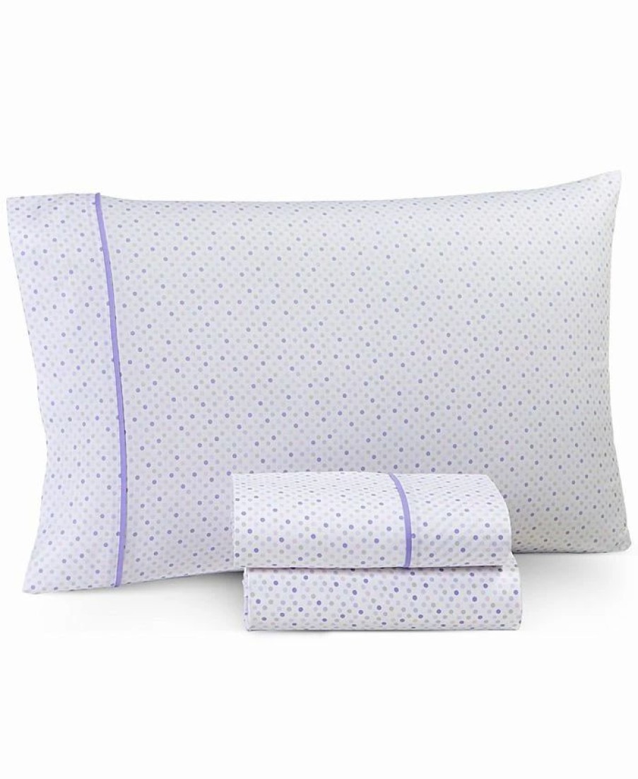 * Charter Club Kids Multi Dots 3-Pc. Cotton Sheet Set, Twin, Created For Macy'S Sheets & Pillowcases