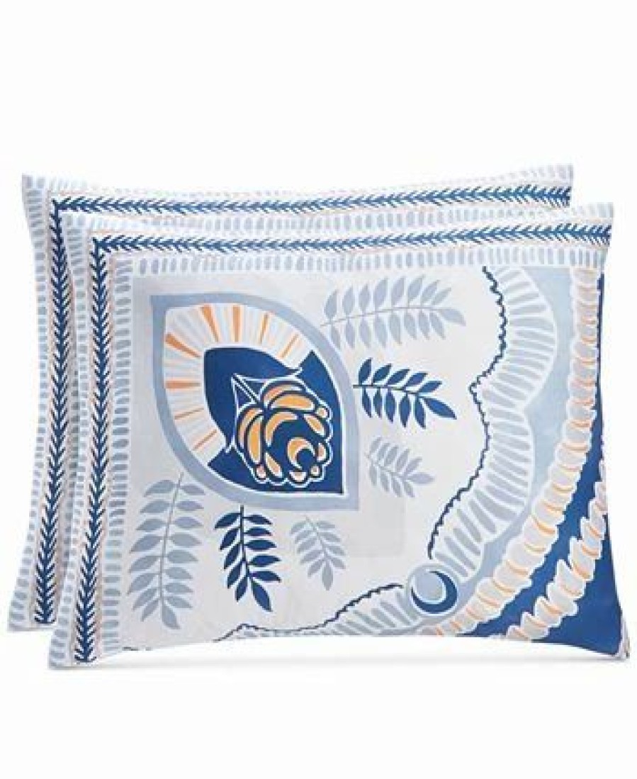 * Whim By Martha Stewart Closeout! Amalfi Mandala Reversible 3-Pc. Full/Queen Comforter Set, Created For Macy'S Blue Comforter Sets