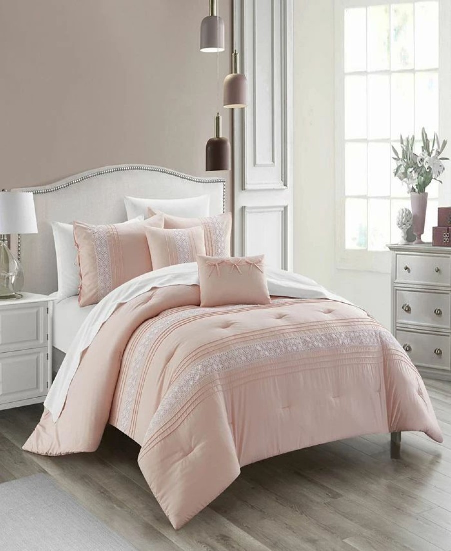 * Chic Home Brice 5 Piece Comforter Set, Queen Comforter Sets