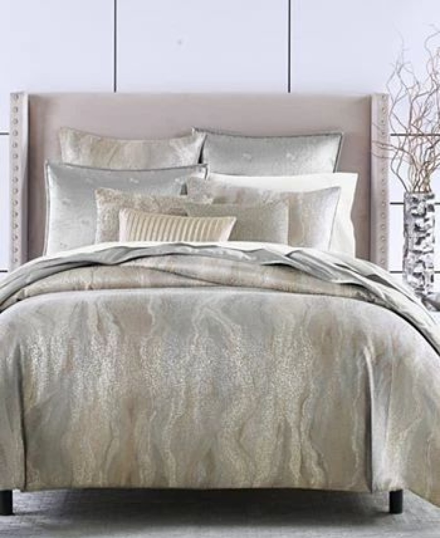 * Hotel Collection Terra Duvet Cover, Full/Queen, Created For Macy'S Grey Duvet Covers & Sets