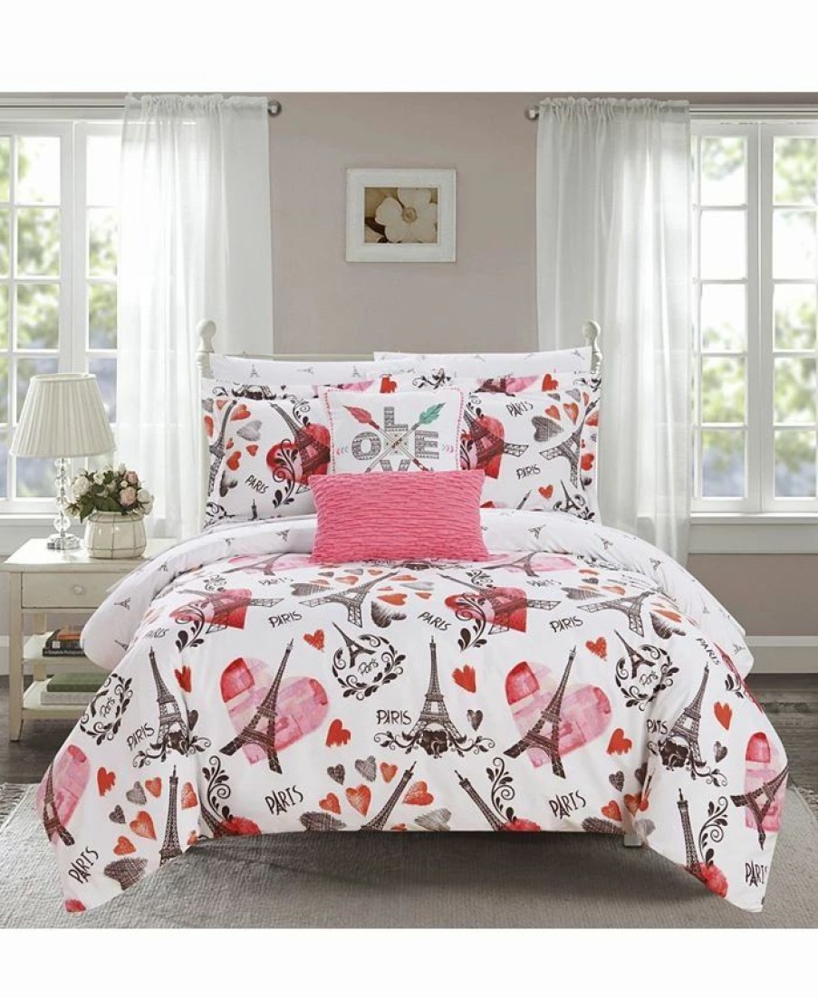 * Chic Home Le Marias 9 Piece Full Bed In A Bag Comforter Set Pink Comforter Sets