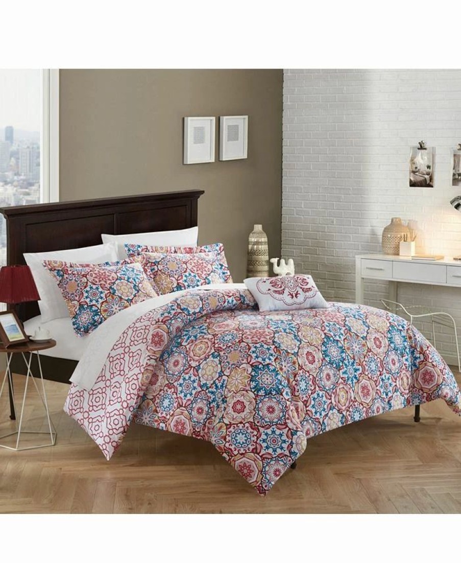 * Chic Home Bristol 4 Pc Queen Duvet Cover Set Duvet Covers & Sets