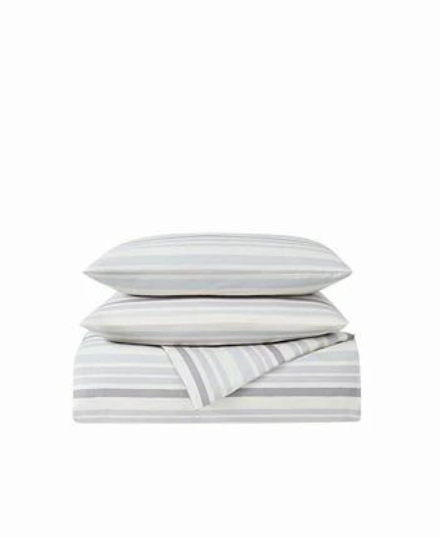 * Kate Spade New York Nautical Sarah Stripe 2 Piece Mini Comforter Set, Twin Gray Comforter Sets