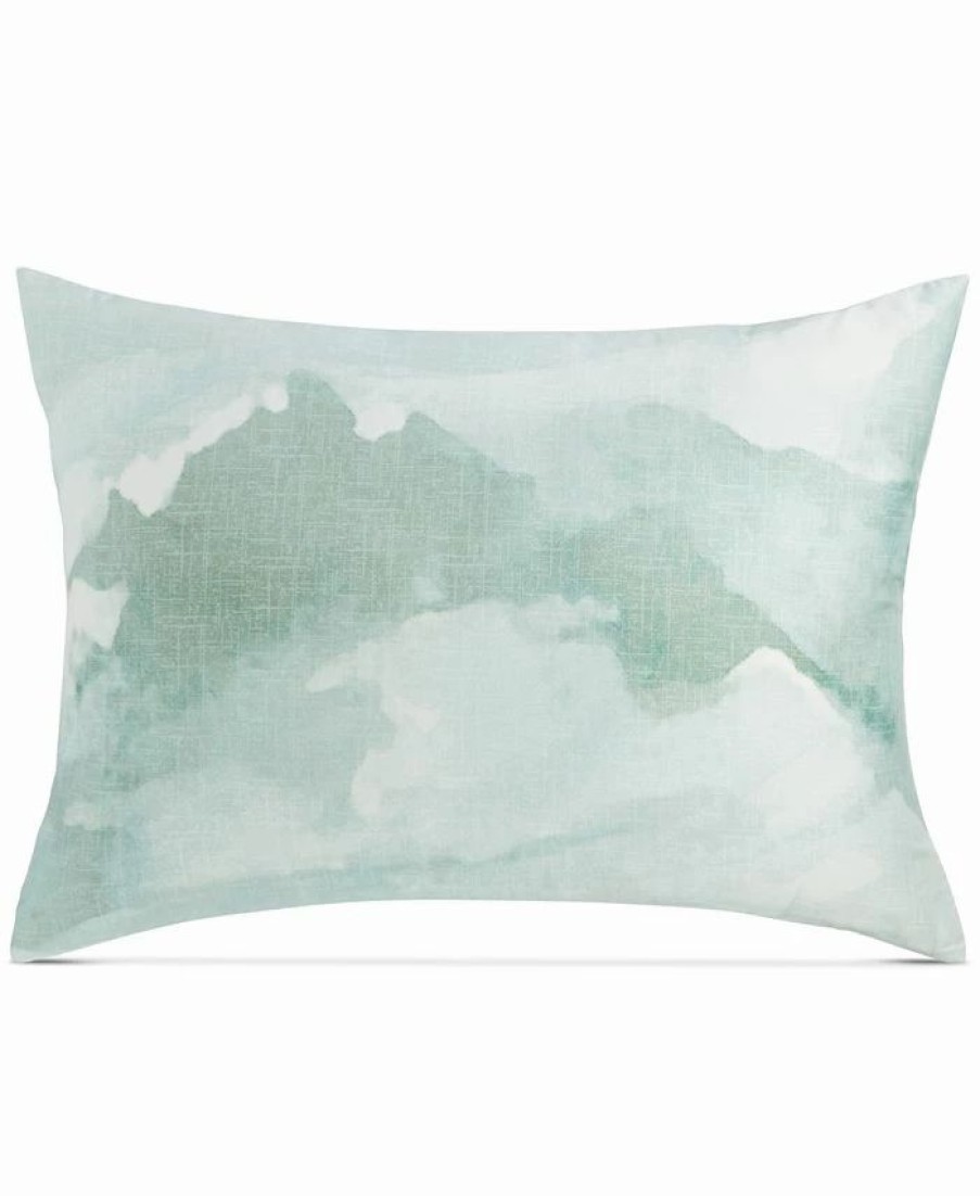 * Hotel Collection Panorama Sham, King, Created For Macy'S Seafoam Designer Bedding