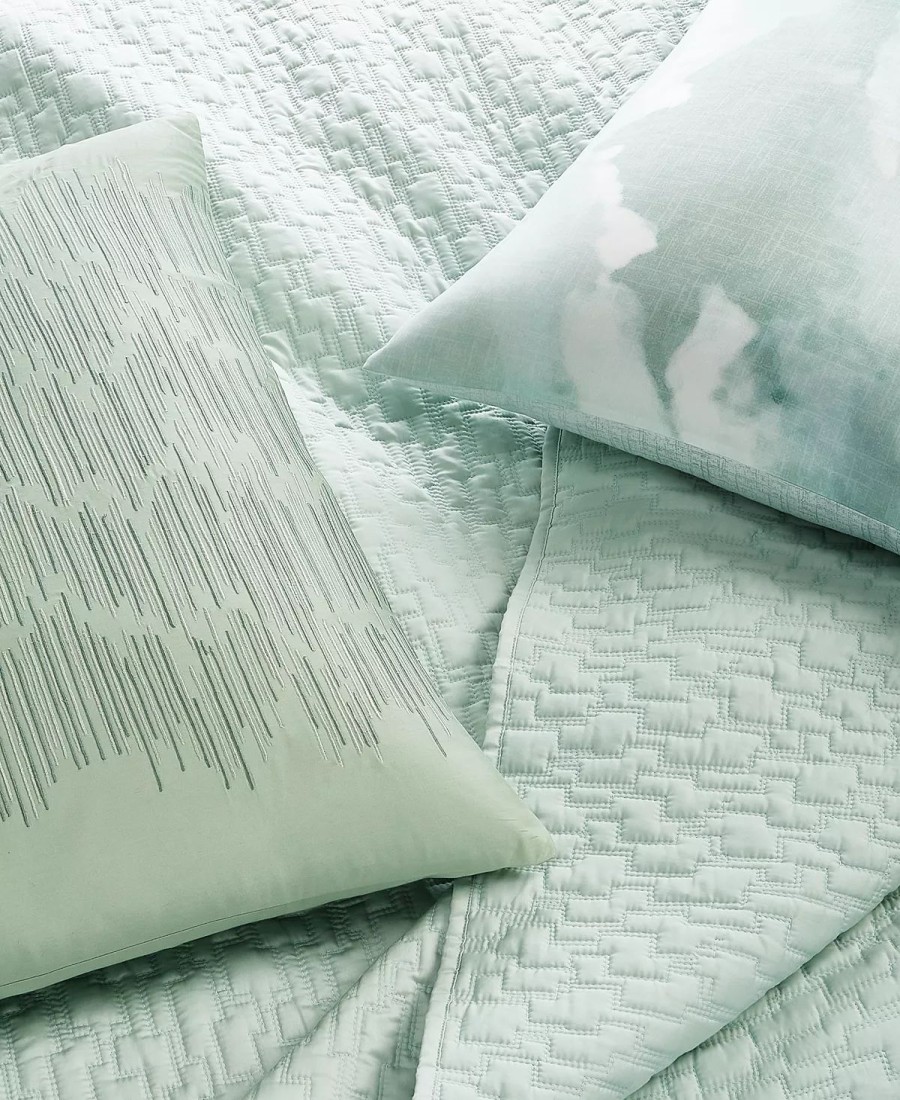 * Hotel Collection Panorama Sham, King, Created For Macy'S Seafoam Designer Bedding