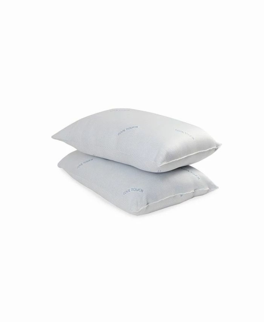 * London Fog Pack Of 2 Cool Touch Microfiber Pillow, King White Pillows