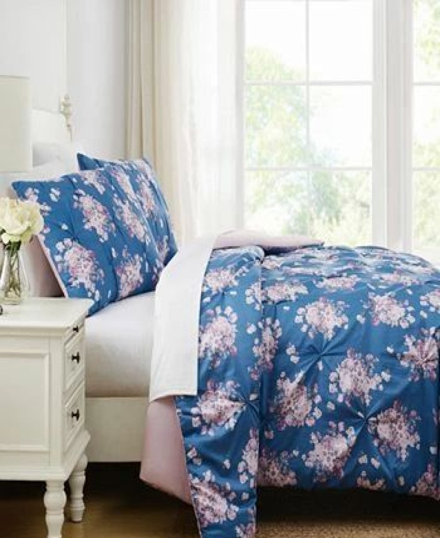 * The Farmhouse By Rachel Ashwell Signature Savannah Dusk 2 Piece Comforter Set, Twin/Long Blue, Pink Comforter Sets