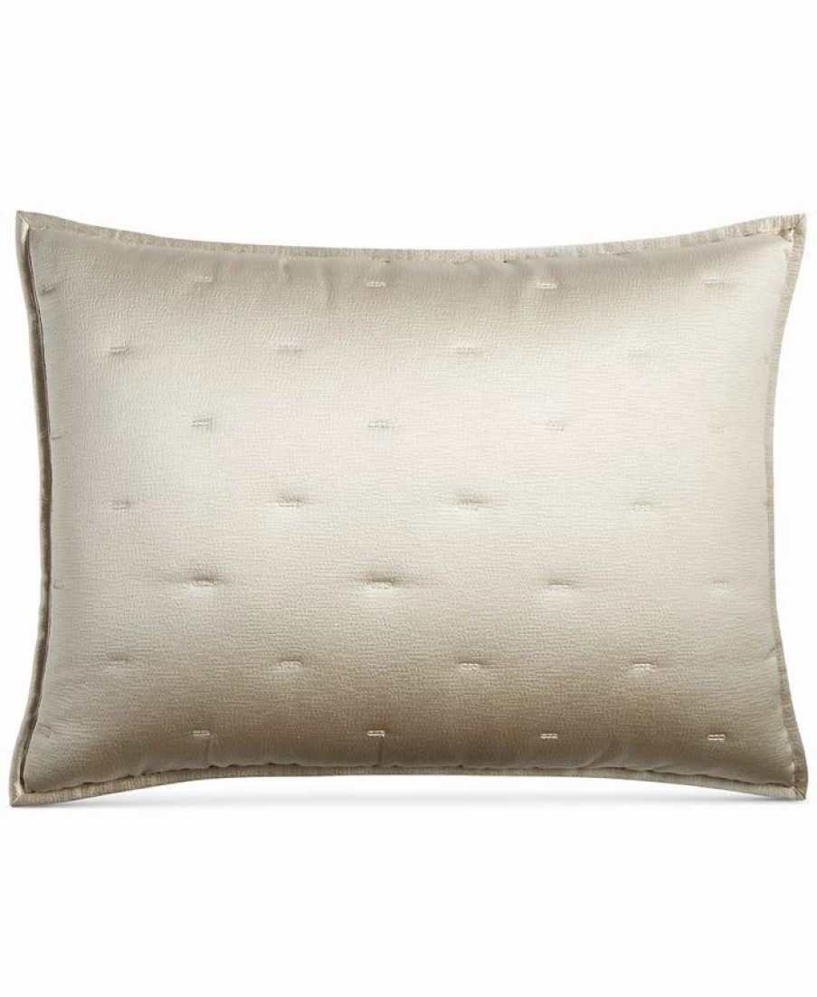 * Hotel Collection Fresco Quilted Sham, Standard, Created For Macy'S Gold Designer Bedding