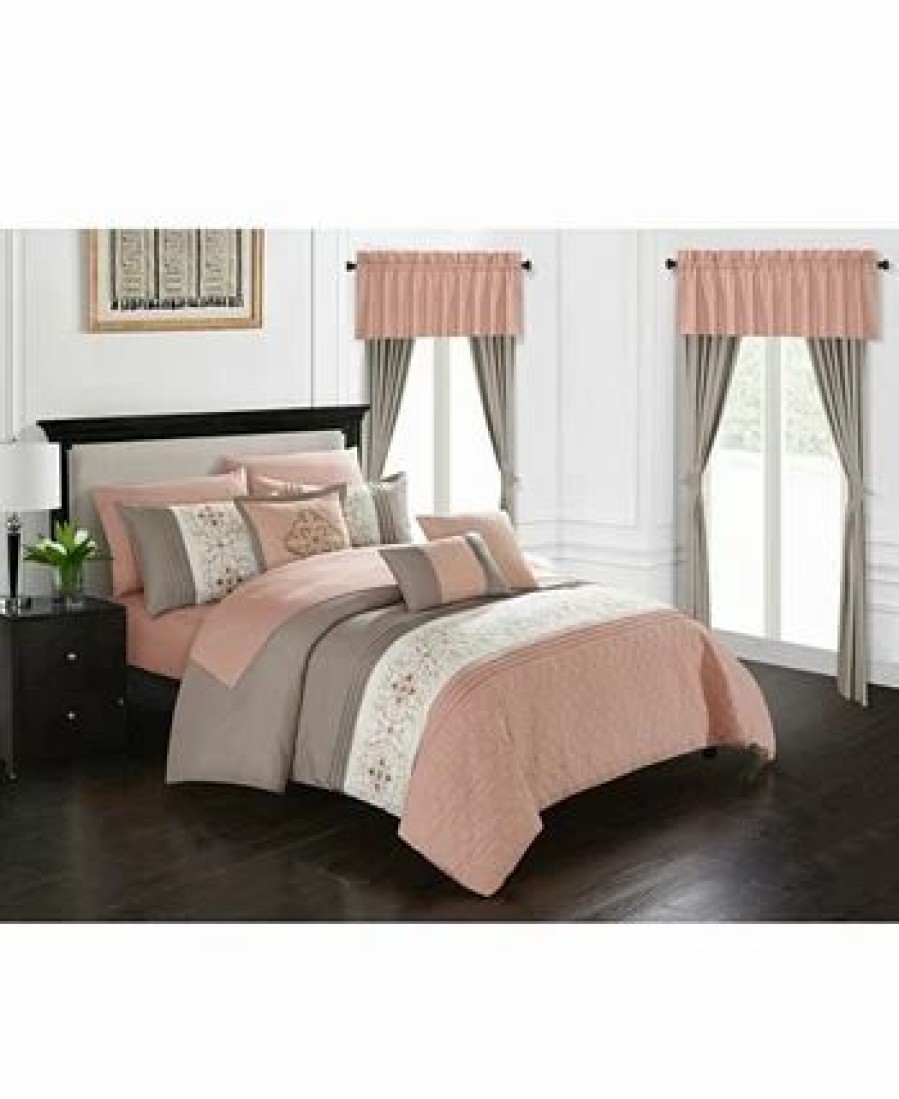 * Chic Home Emily 20 Piece Queen Bed In A Bag Comforter Set Comforter Sets