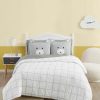 * My World Bear Hug 5 Piece Bed In A Bag Set, Twin Gray, White Comforter Sets