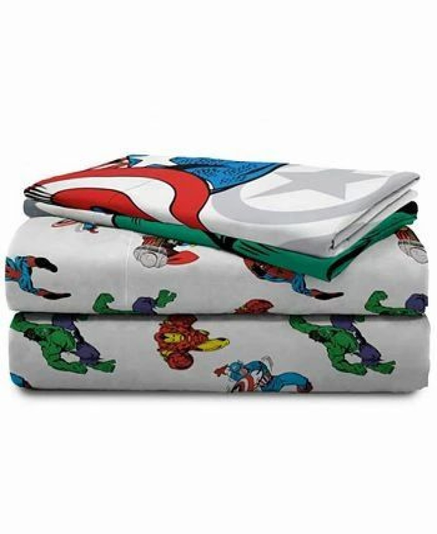 * Avengers Comic Cool Queen Bed Set, 5 Pieces Multicolor Comforter Sets