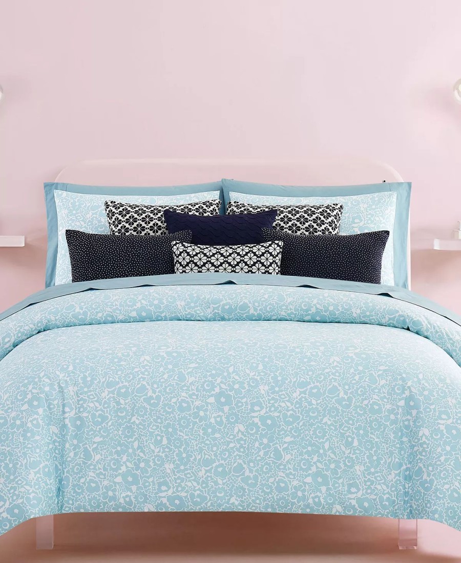 * Kate Spade New York New Bloom Comforter Set Collection Blue Comforters: Fashion