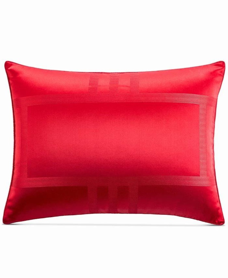 * Hotel Collection Structure Sham, Standard, Created For Macy'S Red Designer Bedding