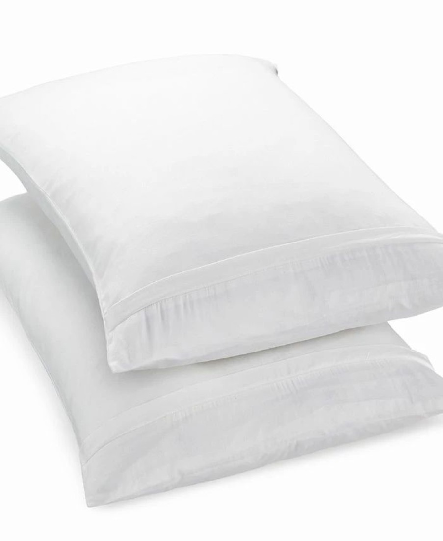 * Home Design Cotton Sateen 250-Thread Count King Pillow Protector, Set Of 2, Created For Macy'S White Pillows