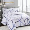 * Vince Camuto Home Obelis Metallic 3 Piece Duvet Set, King Blue Duvet Covers & Sets