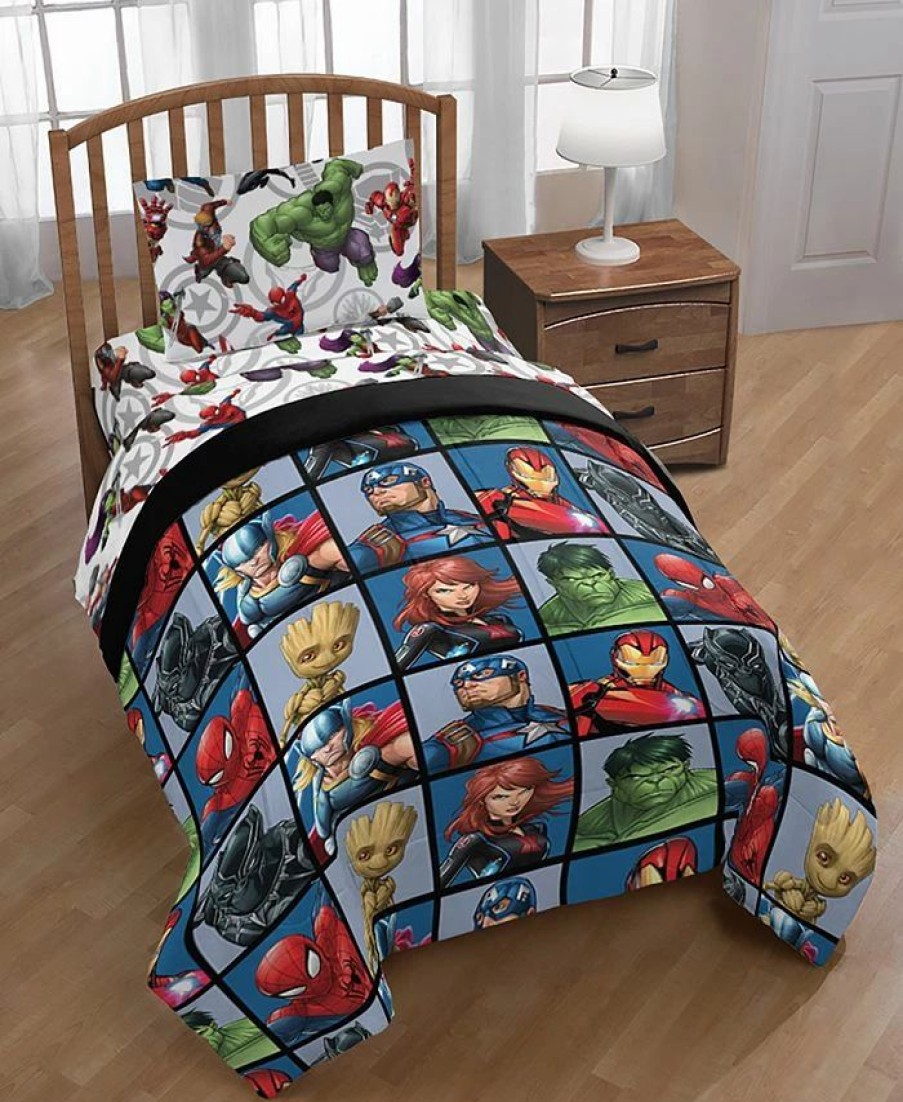 * Disney Marvel Avengers Marvel Team Full 5-Pc. Comforter Set Blue Comforter Sets