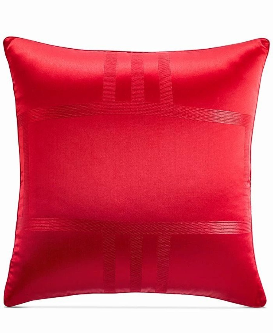 * Hotel Collection Structure Sham, European, Created For Macy'S Red Designer Bedding