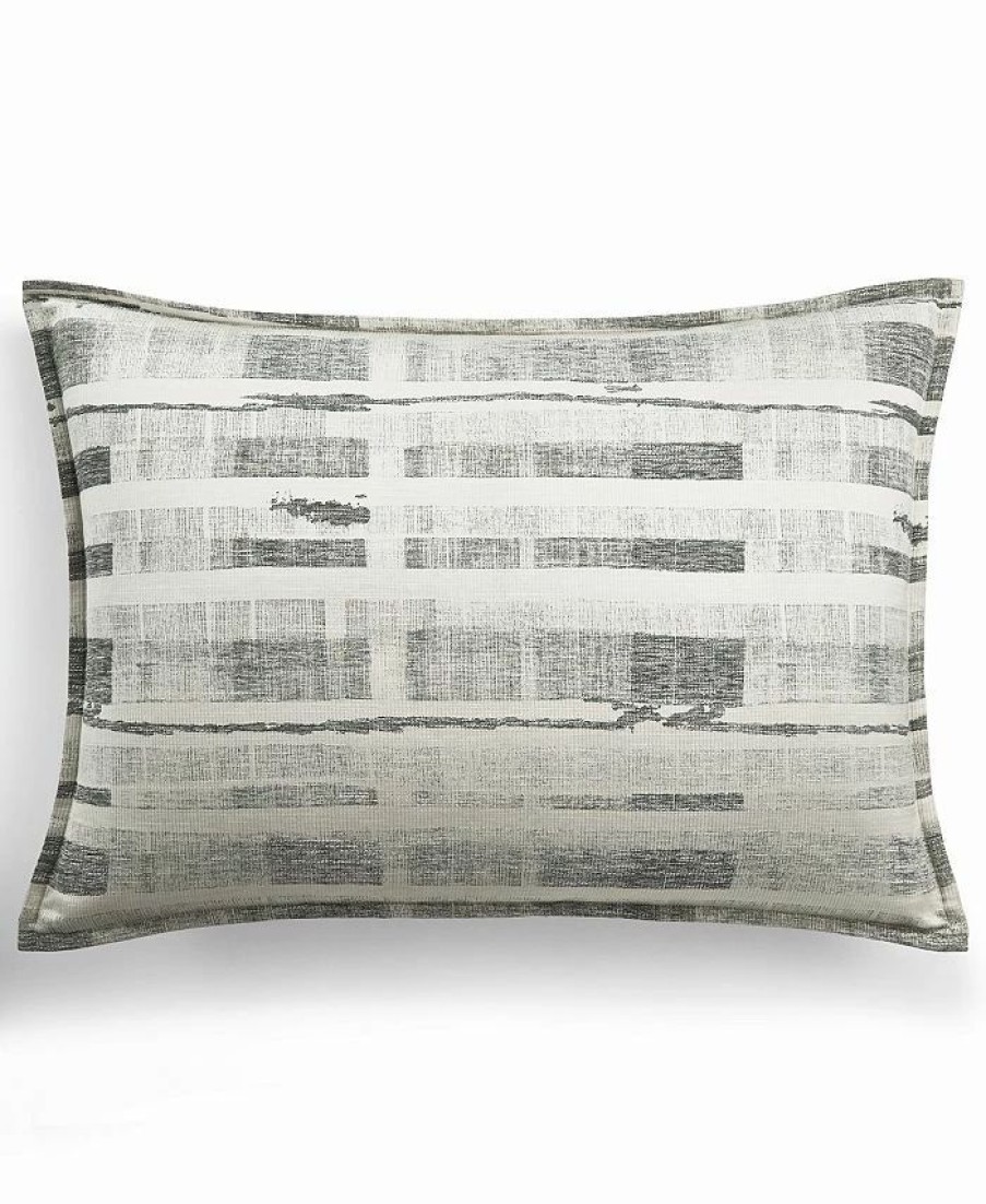 * Hotel Collection Broken Stripe Sham, King, Created For Macy'S Granite Designer Bedding