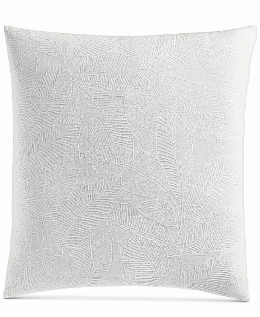 * Charter Club Woven Leaves Sham, European, Created For Macy'S White Comforter Sets