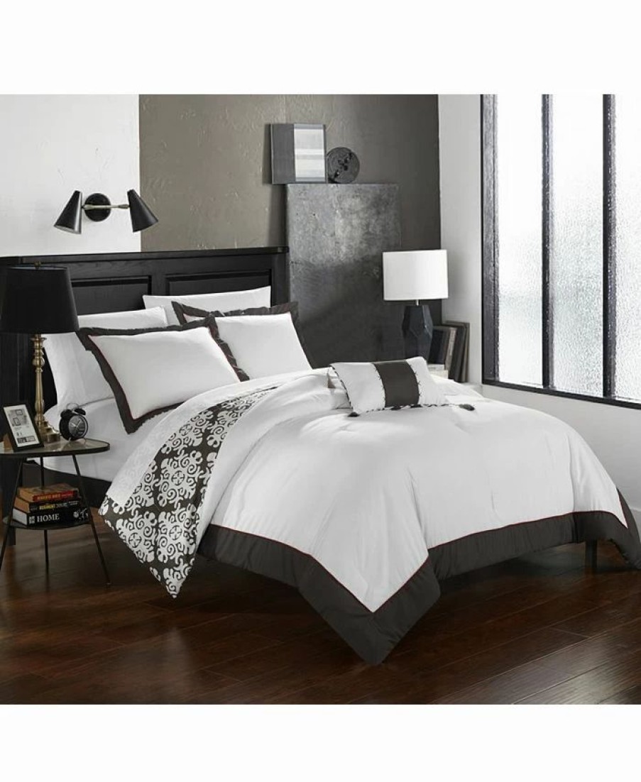 * Chic Home Trina 8 Pc King Duvet Set Grey Duvet Covers & Sets